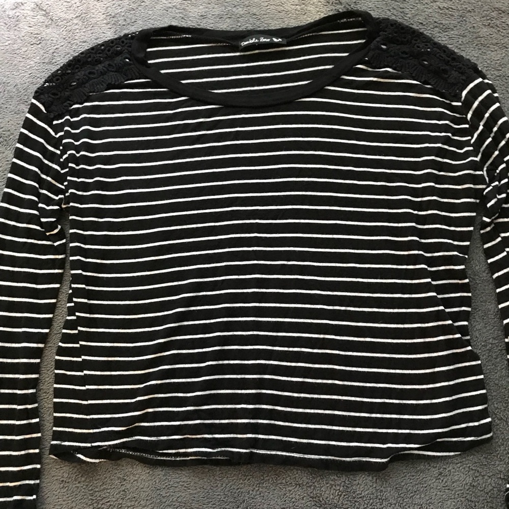 Double Zero Striped Long-Sleeve Shirt